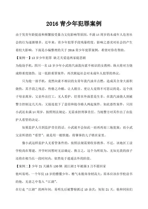 青少犯罪案例