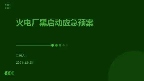 火电厂黑启动应急预案