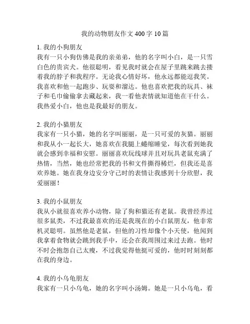 我的动物朋友作文400字10篇