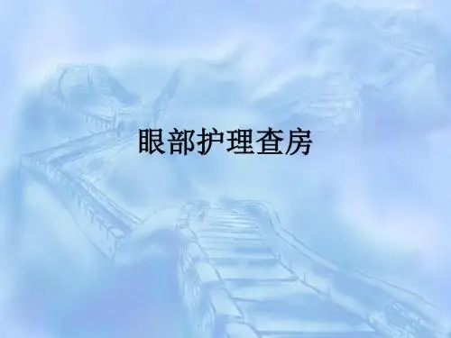 眼部护理查房ppt课件