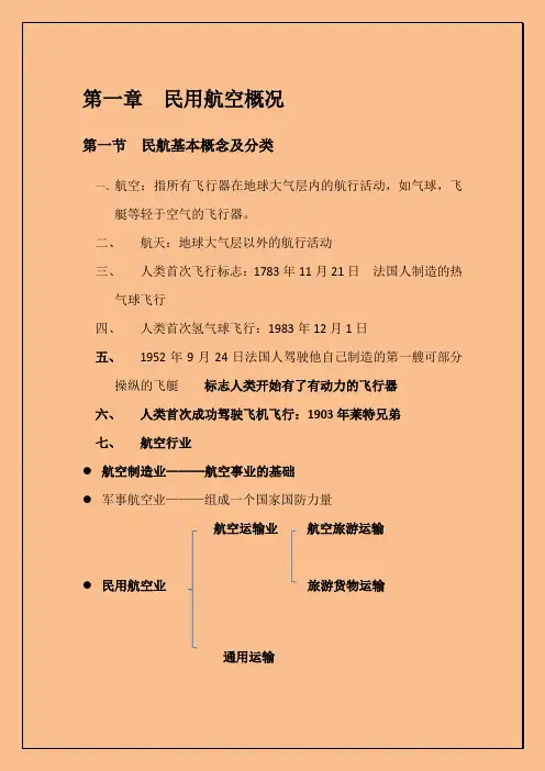 第一章  民用航空概况