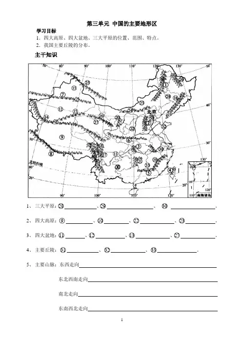 第三单元 中国的主要地形区