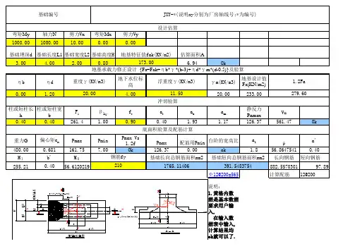 独立基础配筋计算