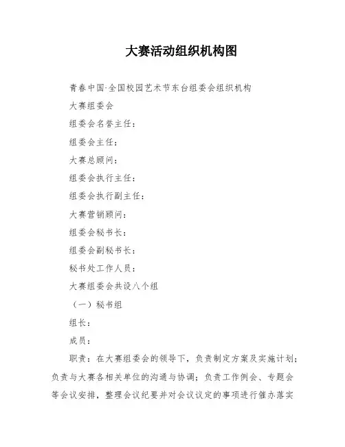 大赛活动组织机构图