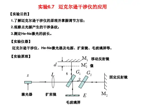 迈克尔逊干涉仪的应用