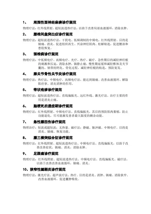 诊疗规范