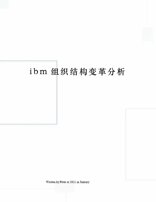 ibm组织结构变革分析