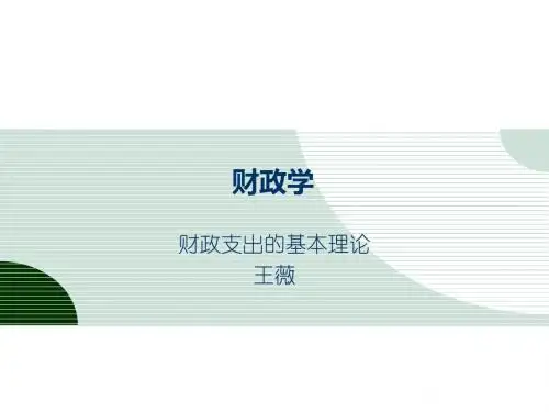 财政支出的基本理论