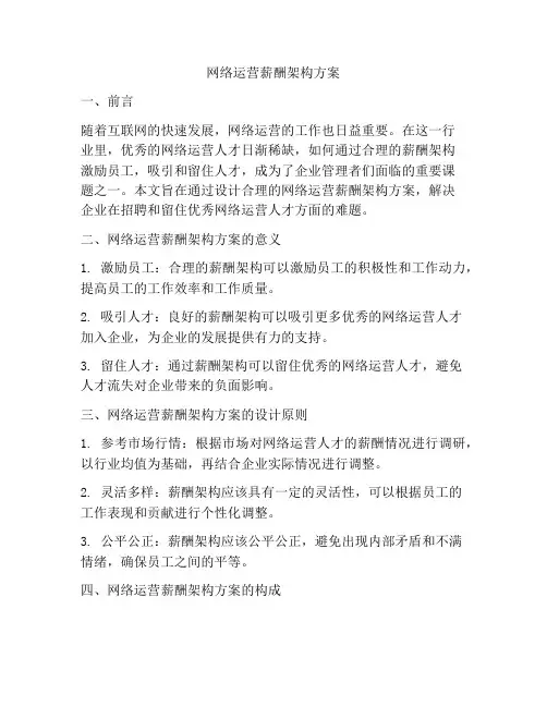 网络运营薪酬架构方案