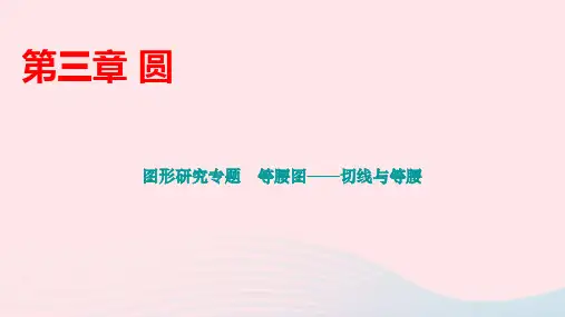 九年级数学下册第三章圆图形研究专题等腰图__切线与等腰作业ppt课件新版北师大版