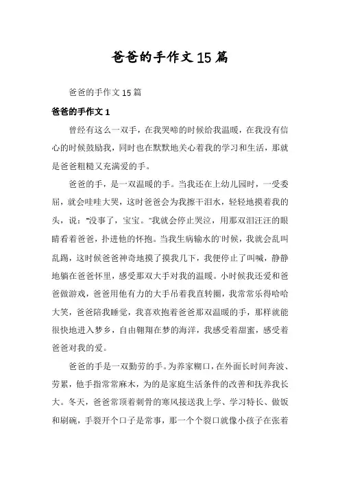 爸爸的手作文15篇