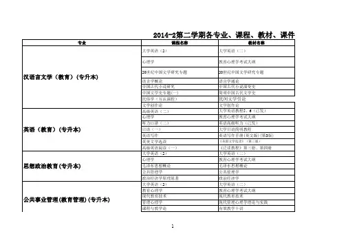 福师大课表第一学期