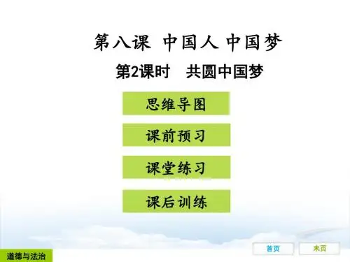 人教版《道德与法治》九年级上册8.2《共圆中国梦》归纳提升