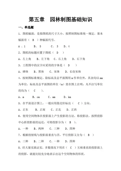 园林绿化工程基础知识出题