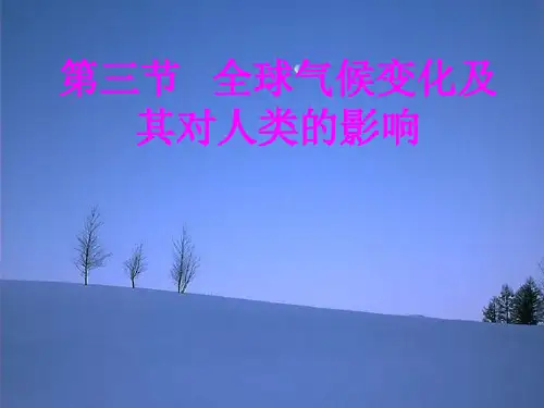 全球气候变化及其对人类的影响PPT课件