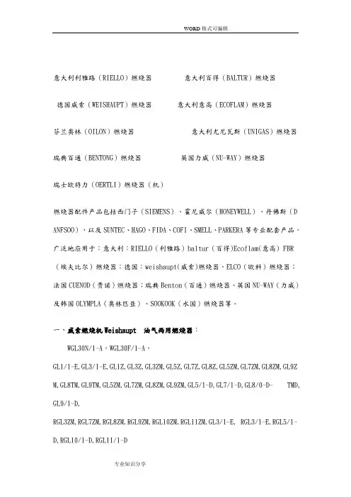 燃烧机常见故障维修