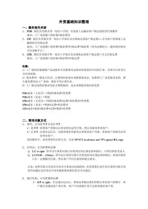 外贸基础知识整理