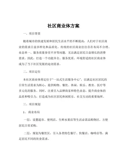 社区商业体方案
