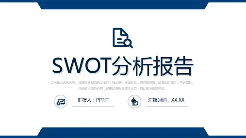 简约公司SWOT项目分析SWOT矩阵总结报告PPT模板