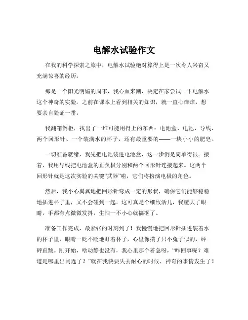 电解水试验作文