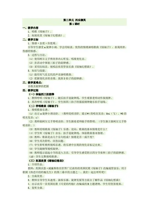 唱歌《绿袖子》