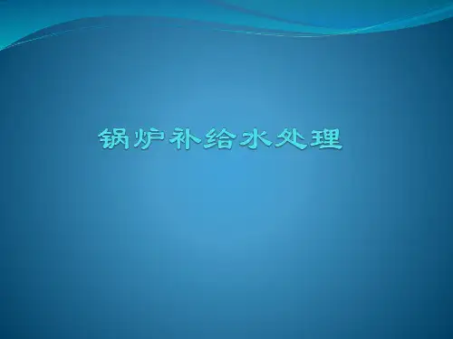 锅炉补给水系统介绍