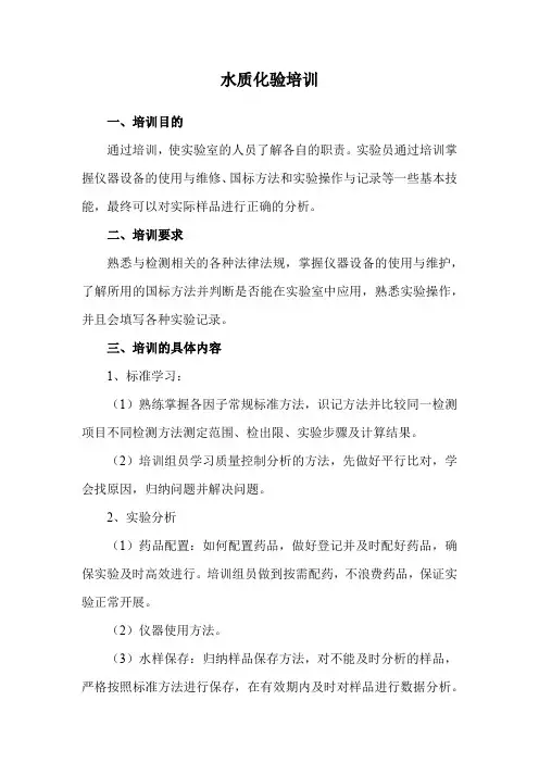 水质化验培训