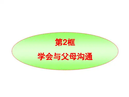 八年级政治上册第1课第2框学会与父母沟通山东人民版PPT课件