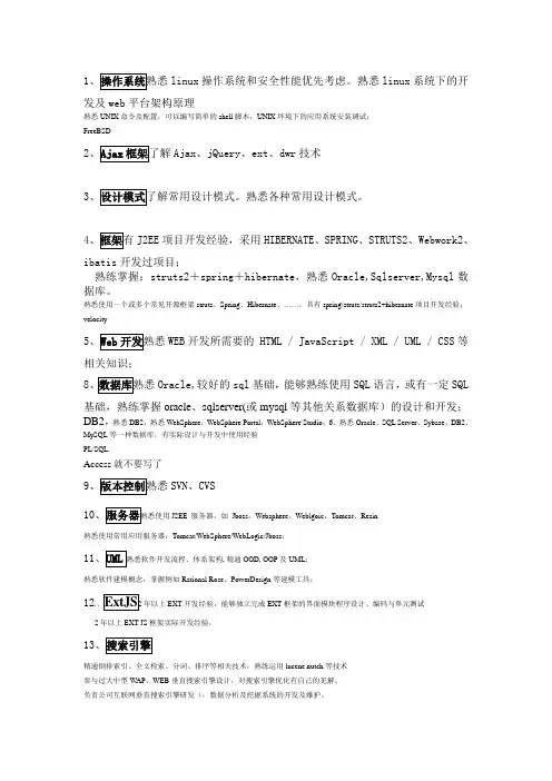Java程序员必须掌握的技术