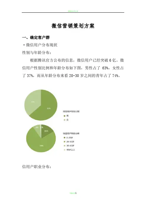新媒体微信营销策划方案(全)