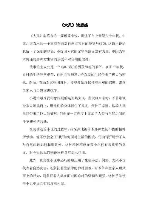 《大风》读后感