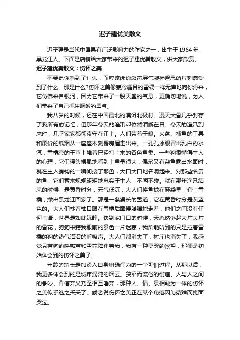 迟子建优美散文