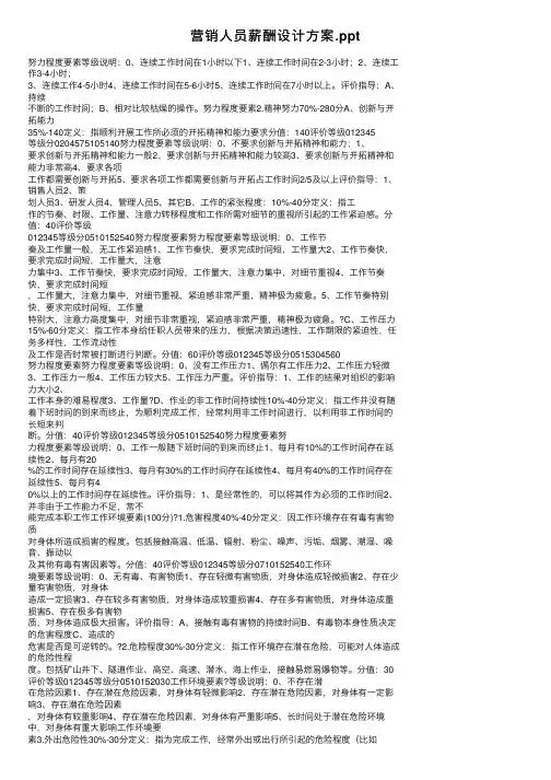 营销人员薪酬设计方案.ppt