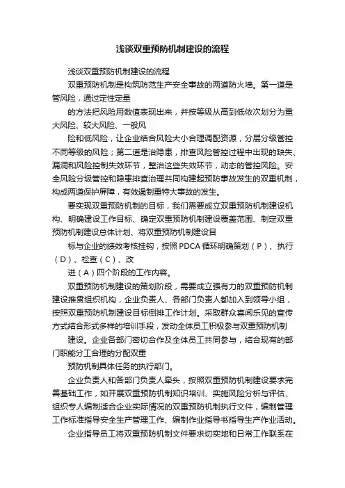 浅谈双重预防机制建设的流程