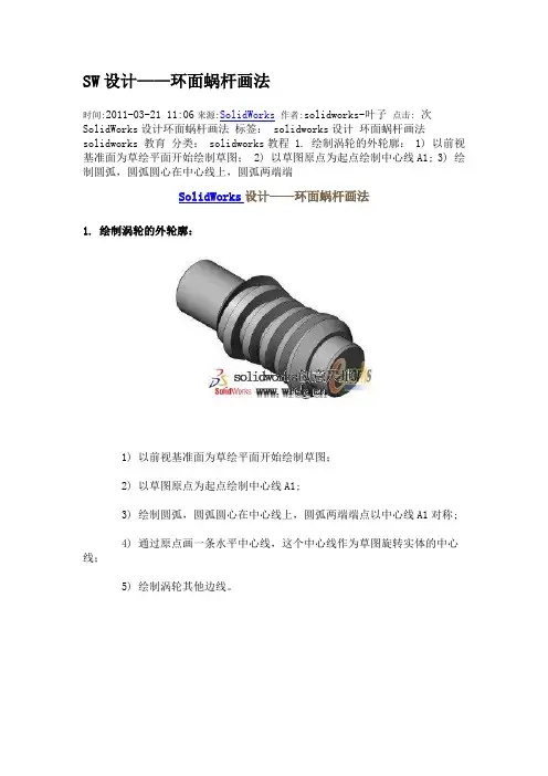SW设计——环面蜗杆画法