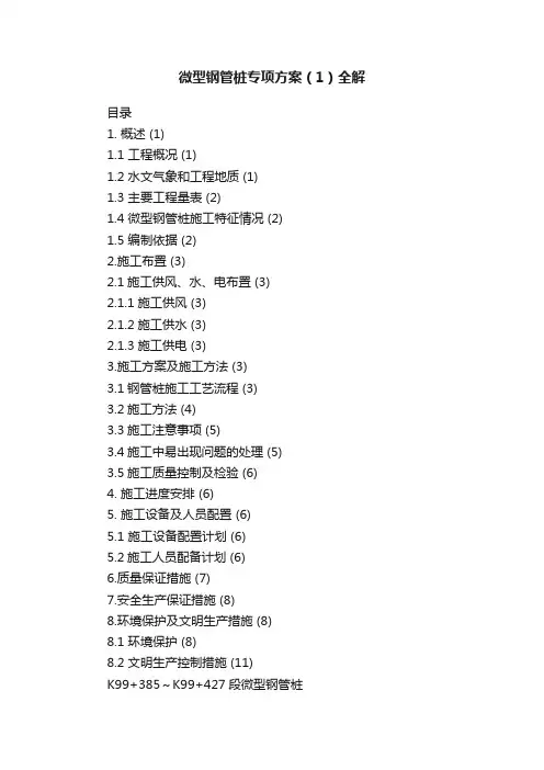 微型钢管桩专项方案（1）全解