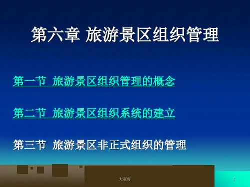 旅游景区组织管理 PPT