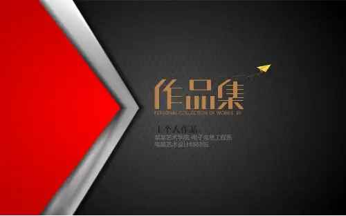 平面环艺视觉传达类设计作品集PPT模板