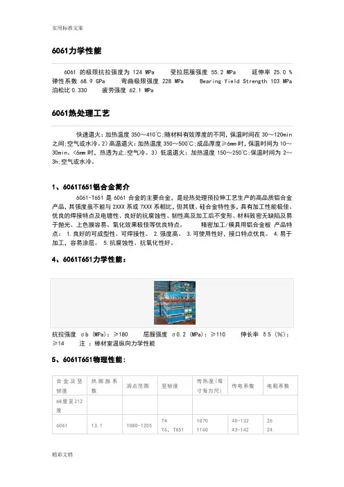 6061力学性能