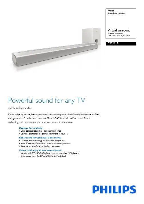 Philips TV音箱说明书