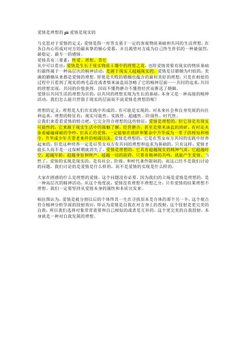 爱情是理想的一辩