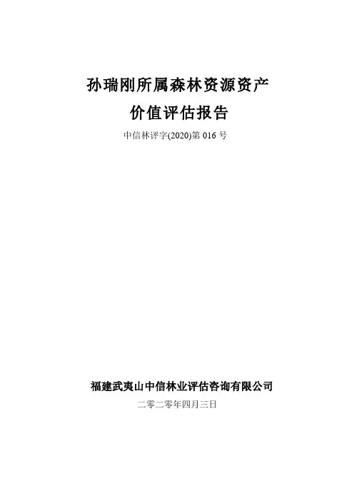 森林资源资产价值评估报告
