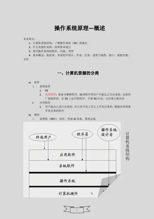 操作系统原理概述
