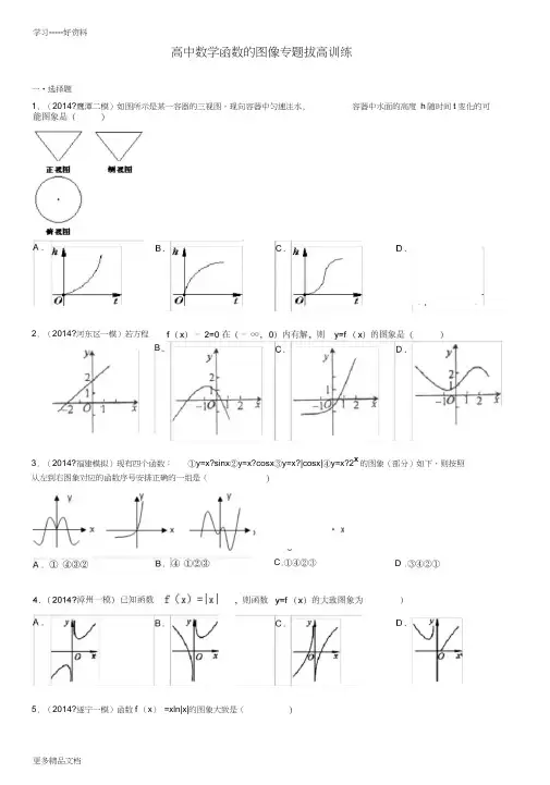 高中数学函数的图像经典专题拔高训练(附答案)汇编