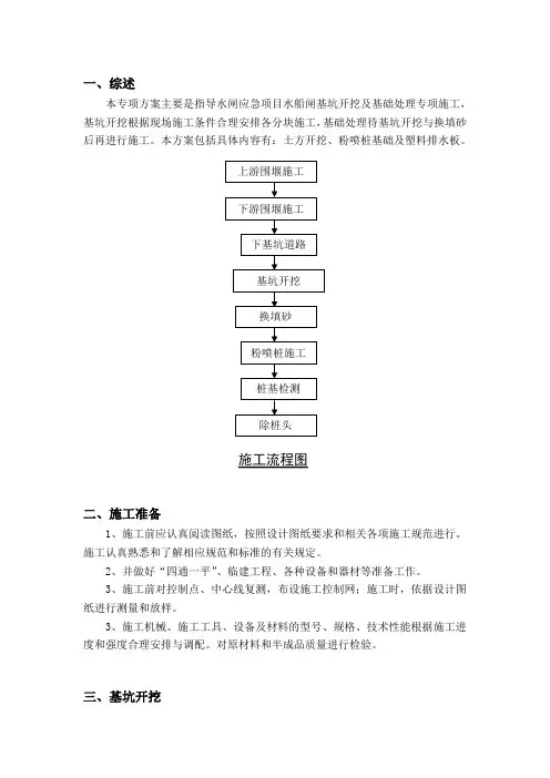 水闸工程开挖与基础处理专项方案
