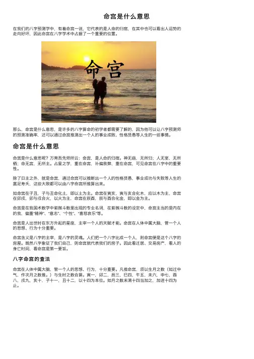 命宫是什么意思
