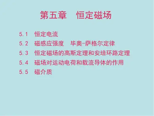 大学物理基础教程第五章 恒定磁场
