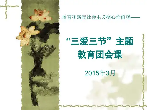 三爱三节主题团会课PPT课件