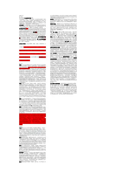 国际会计整理资料
