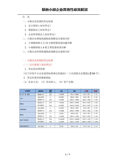 最新小微企业普惠性政策解读